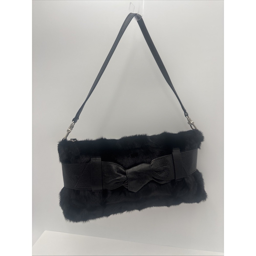 Roberta Gandolfi Fur‎ Mink Handbag Leather